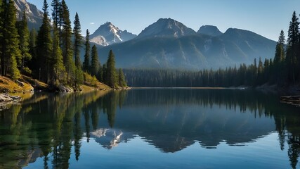 reflection in the mountains