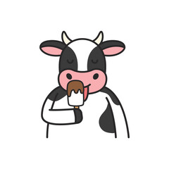 Cute cow sticker