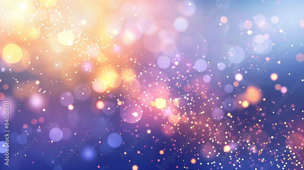 Wall mural modern abstract bokeh and lens flare design elements on white background - vector illustration for e