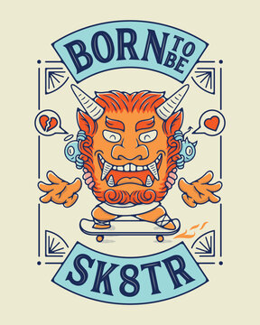 Chinese foo Dog skateboarder charachter design