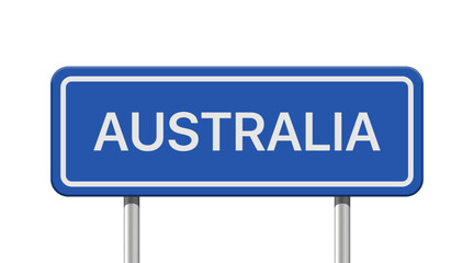 Obraz premium Realistic road sign Australia isolated on white background