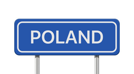 Realistic Poland road sign isolated on white background