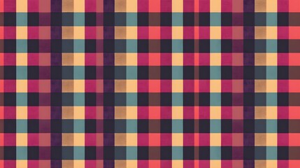 Multicolored checkered pattern with a simple plaid background for fashion and design purposes 