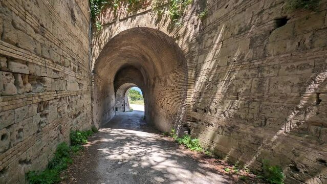 Ingresso al forte Cappuccini nel Parco del Cardeto in Ancona nelle Marche