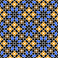 Seamless arabic geometric ornament based on traditional arabic art. Arabian tile. 