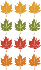 Printautumn leaves seamless pattern