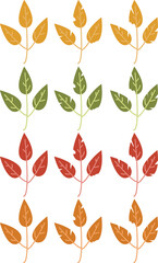 autumn leaves seamless pattern