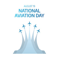 vector graphic of National Aviation Day ideal for National Aviation Day celebration.