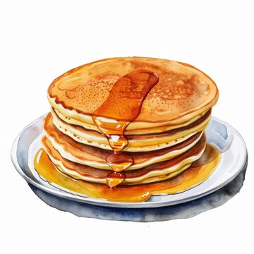 recommend clip art: pancake clipart Isolated on white background. art food concept for designer