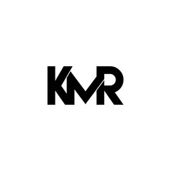 kmr typography letter monogram logo design