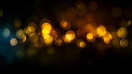 Background of Abstract Glitter Lights in Gold and Black with De-Focused Effect for Elegant and Sophisticated Banner Designs
