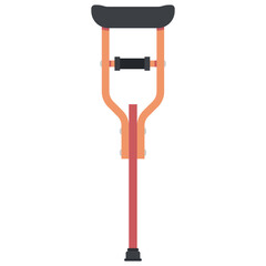Underwarm crutches vector cartoon illustration isolated on a white background.