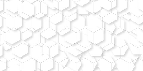 Luxury hexagonal abstract background with shadow. Geometric 3d texture illustration. honeycomb hexagonal background. Hexagon shape, white, shiny black. hexagon pattern shape. 