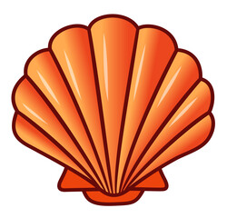 Seashell illustration sticker