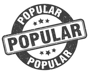 popular stamp. popular label. round grunge sign