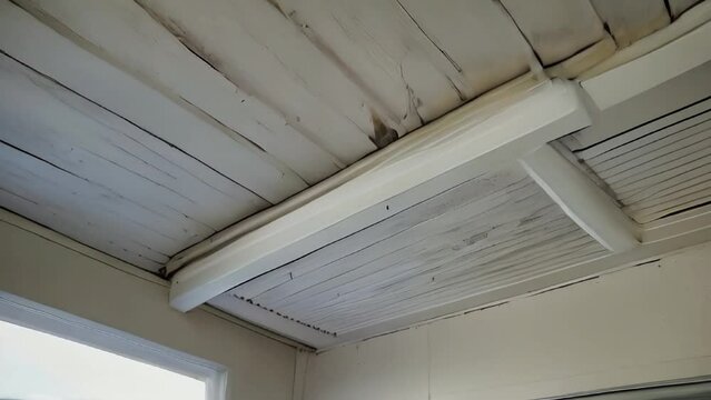 A close up image of a house soffit white