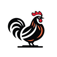 Hen and rooster, logo design