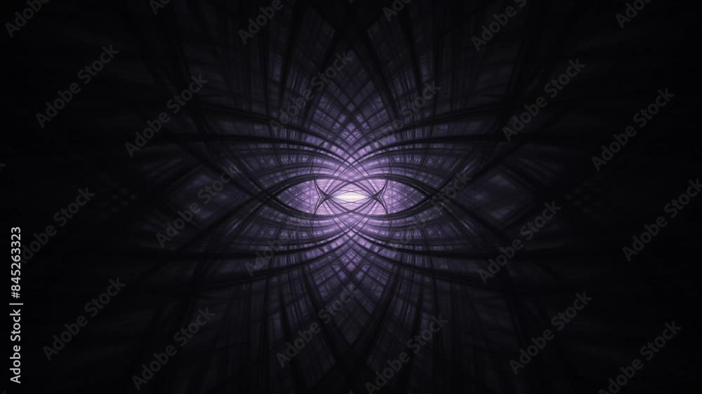 Wall mural purple loop wormhole connecting through time and space