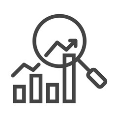 Analysis in marketing icon outline style