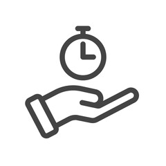 Time management in marketing icon outline style