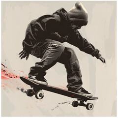skateboarder in action