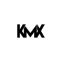 kmx typography letter monogram logo design