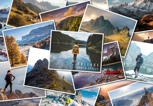 Collage Photographies Layout Mockup