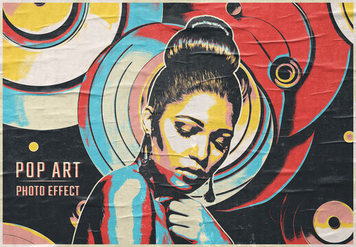 Contemporary Art Style Photo Effect Mockup. Generative Ai Background