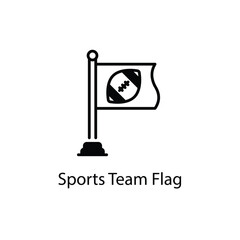 Sports Team Flag vector icon