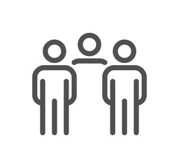 Business people and pictogram icon outline and linear vector.