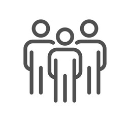 Business people and pictogram icon outline and linear vector.