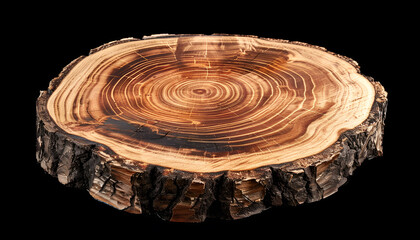 Cross section of the tree. The texture of the wood in the stump. Old board