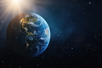 Obraz premium Planet earth in outer space