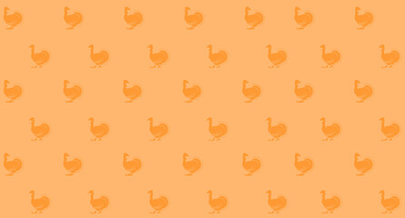 Turkey Bird seamless pattern. Happy Thanksgiving Day!  Good for textile fabric design, wrapping paper, website wallpapers, textile, wallpaper and apparel. vector illustration