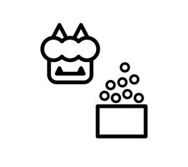 シンプルな節分のイラスト
