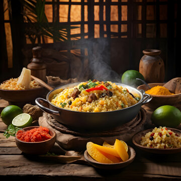 "Cuscuz", typical food from Brazil and the State of Bahia