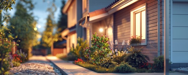 Real estate sign mockup for a property listing, highlighting key features and curb appeal. Hyperrealistic 4K photo.