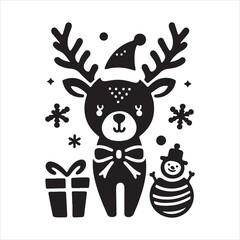 Christmas Deer Vector