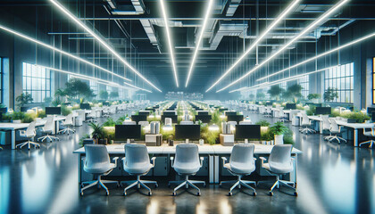 a room with a long table and many chairs