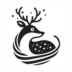 Christmas Deer Vector
