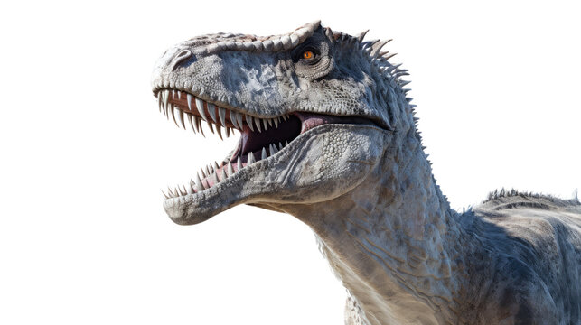 Avialae dinosaur on white background