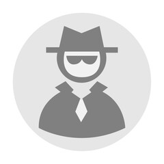 Vector flat illustration in grayscale. Avatar, user profile, person icon, gender neutral silhouette, profile picture. Suitable for social media profiles, icons, screensavers and as a template.