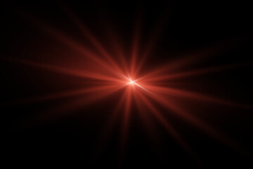 Fototapeta premium A glare of a star, a flash of rays. An explosion of light and lines.