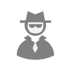 Vector flat illustration in grayscale. Avatar, user profile, person icon, gender neutral silhouette, profile picture. Suitable for social media profiles, icons, screensavers and as a template.