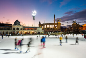 Ice rink in Budapest