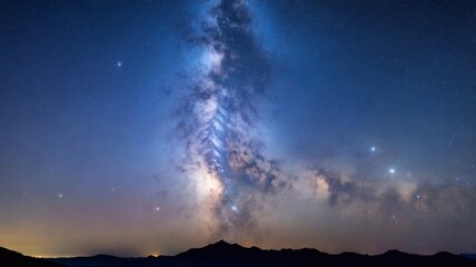 Fototapeta premium The stars twinkled in the night sky