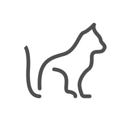 Service pet related icon outline and linear vector.