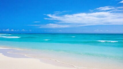 Sandy beach, sea and sky