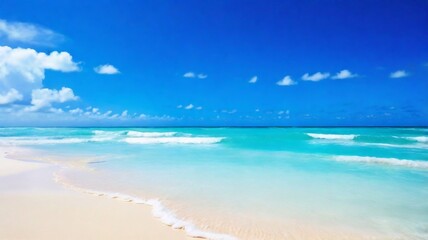 Sandy beach, sea and sky