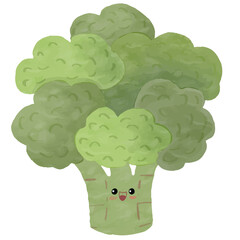 cute broccoli illustration